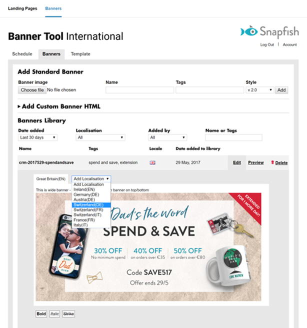 Banner Tool - Edit